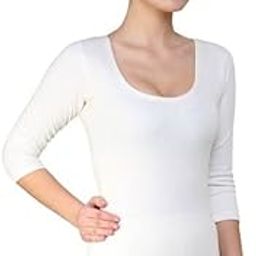 PRINCECOZYQUILT Women's Thermals Set (3/4th Sleeves) Cream (XXXX-Large)-picture-12
