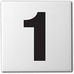Ceramic Swimming Pool Waterline Depth Marker " 1" Smooth Finish, 4 inch Font-image-88
