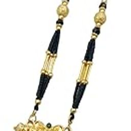 Mangalsutra For Women Stylish New Gold Plated Mangalsutra Long Size Heavy Design Long Black Bead Chain 16-image-120