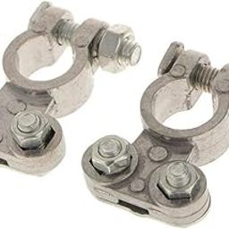 Spedy 2Pcs Replacement Universal Car Battery Terminal Clamp Clips Connector Silver For Maruti Alto 800 MID_NETBIC332-15