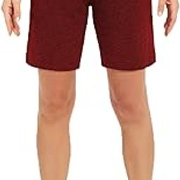 Women's Mid Rise Elastic Waist Regular Fit Comfy Breathable Cotton Shorts for Gym&Yoga Wear-image-14