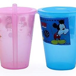 XSOURCE an BPA-Free Unbreakable No Spill Feeding Juice Gravity Sipper Glass with Straw and Dust-Free Cover Lid, Sipper Glass with Straw, Sipper Glass for Baby (Pack of 2)(Multi-Color)-image-22