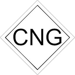 Combo Pack of 4 CNG Laminated Sticker Size 3.5x3.5 INCH Sticker Size for Car,Bus,Truck & etc with Front Side Gumming Vinyl Sticker-18
