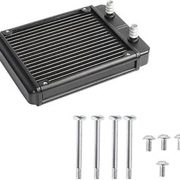 CentIoT - Radiator Water Cooler Tubes Heat Exchanger Aluminum Water Cooling CPU Heat Sink - For Gaming Computer and Peltier (80mm, Barbed Nozzle)-image-41