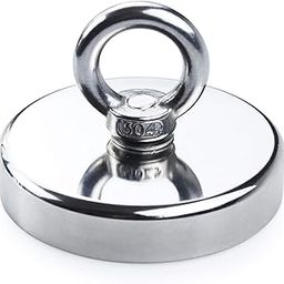 ALEAF Super Strong Neodymium Fishing Magnets, 880 lbs(399 KG) Pulling Force Rare Earth Magnet with Hole Eyebolt Diameter 3.55 inch(90mm) for Retrieving in River and Magnetic Fishing (1 Piece)-18