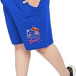 Womens Plus Size Bermuda Shorts with Graphic Print ? Cotton, Regular Fit with Pockets | XL, 2XL, 3XL, 4XL, 5XL | Comfortable for Curvy Women | Yoga, Gym, Nightwear & Casual Wear Blue-image-78