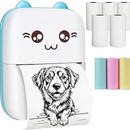 ThreeH Portable Thermal Printers Wireless Inkless Printer Compatible with iOS Android Fast Printing Pocket Device for Receipts Labels Journal Memo Notes-image-83