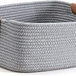 AURA NEST Jute Cotton Storage Gift Basket, Rectangle case for Closet, Packing, Wedding Organizer Box Jute Basket Handwoven 12 X 8 X 5 INCH (GREY)-9