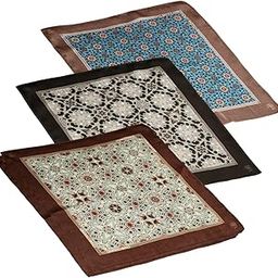 Pocket Square Gift Set Combo Verdant Mosaic,Twilight Elegance and Azure Reverie Premium Pocket Square For Men.. (Pack of 3)-image-25