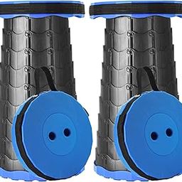 Doseno Upgraded Foldable Stool Thickened Set of 2, Portable Collapsible Stool Retractable Stool for Fishing, Hiking Tours, BBQ, Parties, Outdoor Activities (Blue)-image-32