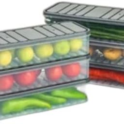 Fridge Storage Box for Fresh Produce, 1200ML, Pack of 6-image-42