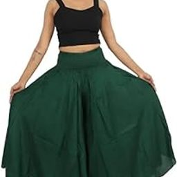 Wide Leg Palazzo Pants for Women, Rayon Cotton Flared Dance Trousers, Elastic Waist, Women Full Flared Butterfly Palazzo (Free Size)-image-46