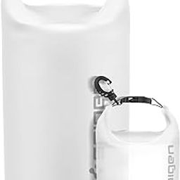 Polyester Aqua Shield Waterproof Dry Bag Set Travel Accessories,Rucksack With Multipurpose Adjustable Straps For Beach Swimming,Fishing,Camping,Canoeing,Hiking And Boating(20L+2L)- Snow White-picture-33