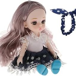Fashion My Day 2xNew 16cm BJD Doll 13 Ball Jointed Girl Eyes Face Makeup Wig Clothes Full Set Style5 | Modern | Clothes & Accessories | Dolls-image-25