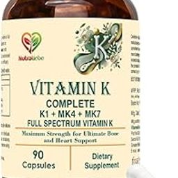 NutraLiebe Vitamin K Complex - High Potency, Includes Vitamin K1 (Phytomenadione) & Vitamin K2 (MK-4, MK-7), Non-GMO, 90 Capsules-image-55