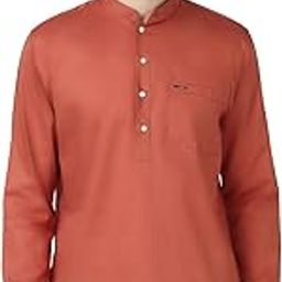Men Cotton Regular Fit Everyday Festive Solid Short Kurta-image-40