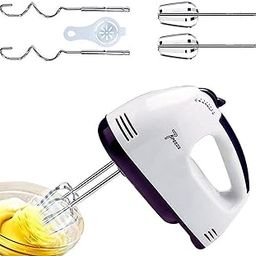 VAZRAAVIP Stainless Steel 7 Speed Electric Hand Mixer With Chrome Beater And Dough Hook (260 Watt)-image-39