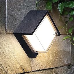 Mufasa 12 Watts Square LED Outdoor Wall Light Path Lamp Boundary Pillar Entrance Backyard Balcony Light Rainproof Bulkhead Aluminium Body (6 Inches) (Warm White)-image-31