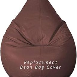 Bean Bag Cover – Ultra Soft & Durable Washable Replacement Cover, Premium Fabric, Extra-Large & Comfortable, Perfect for Adults & Kids, Stylish Home Decor (Filling Not Included) (Brown, XL)-image-14