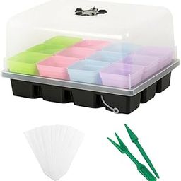 UJEAVETTE Seed Starter Tray 12 Cells Seed Growing Tray for Indoor Gardening Hydroponic-image-7