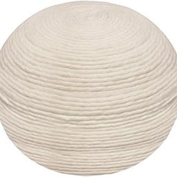 MOTI Ellie Wool Pouf 20" x 20" x 14" - Ivory-image-66