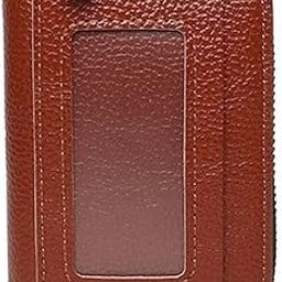 Credit Card Wallet, Zipper Card Cases Holder for Men Women, RFID Blocking(Brown)-image-69