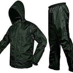 Men's Bike/Scooter Water Proof Green Plain Unisex Rainsuit with Bag (Prime Green)-picture-12
