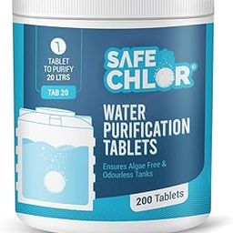Tab 20 | Chlorine Tablets for Watercan of 20 Ltrs, | Kills Germs, Prevents Algae | Water Purification Tablets | 1 Tablet to Treat 20 liters | Pack of 200 Tablets for 4000 Ltrs-image-17