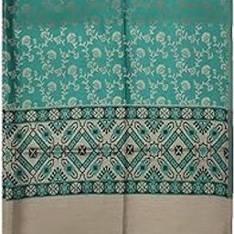 Women's Wool Blend Woven Kashmiri Shawl (vch18248, Blue, 40"*80" Inches)-image-60