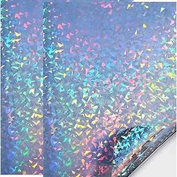 SUNBRD A4 Holographic Sticker Paper Waterproof Art Craft Sheet Self Adhesive Pack of 2 Art & Craft, DIY Work Decoration, Gift Wrapping 12 x 18 Inch-image-65