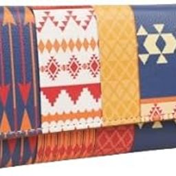 Abstract Triangle Pattern Multicolor Faux Leather Printed Women's Wallet-0