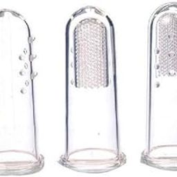 Balku World in set of 3 Silicone Gel Finger Brush with Extra Soft Bristle for Tongue Cleaner For Baby Teething, Oral Hygiene, Gum Massage-image-7