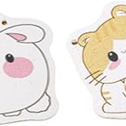 HENIJ� Kitchen Cleaning Sponge, Cartoon Scrub Sponge Cute Brush Dish Cloth Scouring Pad for Kitchen Bathroom, Random Pattern (Pack of 2)-image-85