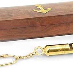 Mittimate Nautical Whistle for Kids with Wooden Box I A Antique Maritime Whistle of Premium Qualtiy Brass I Referees, Coaches & Emergency Camping Hiking-24