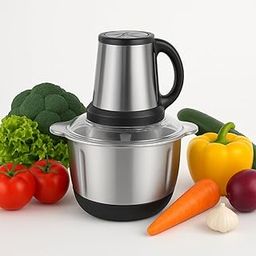 DailyDwell Electric Food Chopper, 300W, 2L Stainless Steel Bowl, Multi-Purpose Grinder for Meat and Vegetables-image-16