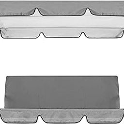 Garden Swing Chair Canopy Cover Kit Accessories Canopy 195x125x15cm Sunproof Grey|Home & Garden | Yard, Garden & Outdoor Living | Patio & Garden Furniture |1 Swing Top Cover-image-25