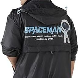 Men's Nylon Standard Length Official Nasa Merchandise Spaceman Graphic Printed Oversized Fit Full Sleeve Hooded Plus Size Bomber Jacket-image-64