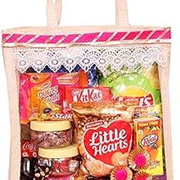 Jute Bag with Assorted Chocolates, Candies, Snacks /Festive Snack and Sweets Gift Bag – Assorted Treats & Goodies / Wedding Gift / Welcome Gifts For Guests in Rooms / Travel Food Bag / Picnic Bag For Family / Corporate Travel Gifting .-image-98