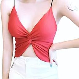 Women's & Girl's Regular wear sphegetti Strap Front Twist Crop top Tube top Female Streetwear Sleeveless (Free Size fits Upto 28 to 34 Bust Size)-image-20