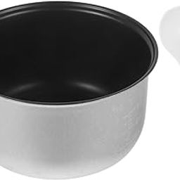 SHOWERORO Rice Cooker Liner Stainless Steel Container Interior Accessories Griddle Grill Accessories Rice Cooker Insert Ceramic Inner Pot Rice Maker Interior Pot Cooker Cooking Pot 3l Metal-image-12