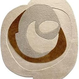 SUFIYA RUGS Hand Tufted Carpet NZ Wool Round Design Non Slip Luxury Exclusive Carpet for Living Room Bedroom (Size : 6X6 FT, 180X180 CM)-picture-10