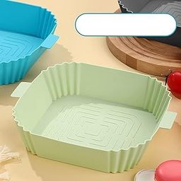 Silicone Air Fryer Liners, Air Fryer Silicone Reusable Liners Square,Food Safe Air Fryers Oven Accessories, Flammable Parchment Liner Paper, Silicone Baking Tray Pots Multicolor (Square, 1)-image-95