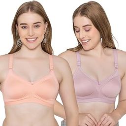 M3307 Women's Full Coverage Seamless Non Padded Bra | Pack of 2-image-1