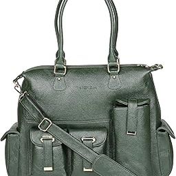 The Mom Store Sling Diaper Bag/Hand Diaper Bag- Waterproof with Changing Pad, Stroller Straps & Tin foil Bottle Pockets (Green)-picture-25