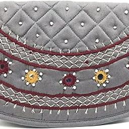Handicrafts mini hand purse for women trendy pouch banjara original mirror work money wallet for girls-image-94