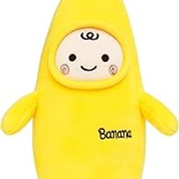 Cute Banana Plush Toy, Yellow Stuffed Fruit Character, Soft Cuddly Pillow, 30 cm.-image-64