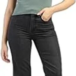 levi's Women's High Rise Ribcage Slim Straight Fit Black Jeans-picture-33