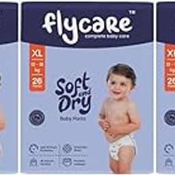 Flycare Soft & Dry Baby Pant Style Diaper XL Size (Extra Large) | 12-18 kg | 78 Count (Pack of 3) |Comfortable and Cotton Soft Diaper with Leakage Guard, Wetness Indicator, Upto12 Hours Protection-14