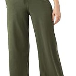 Women Solid Wide Leg Track Pants (Olive, XL)-picture-38