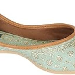 � Jutti for Women, Punjabi Juti mojaris, Stylish mojri Footwear, New Juttis Ethnic Traditional Girls Rajasthani Ladies Shoes Jaipuri Silver Turquoise-image-81